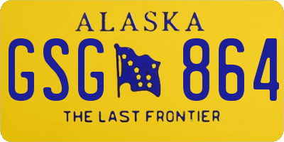 AK license plate GSG864