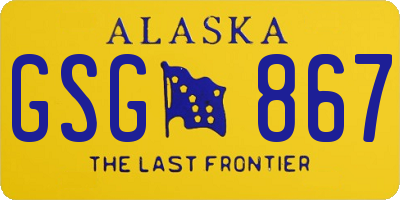 AK license plate GSG867