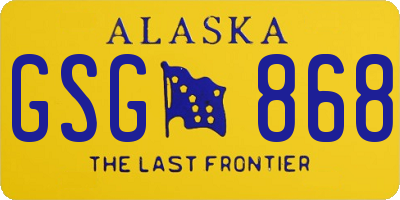 AK license plate GSG868
