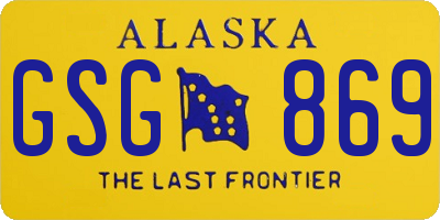 AK license plate GSG869