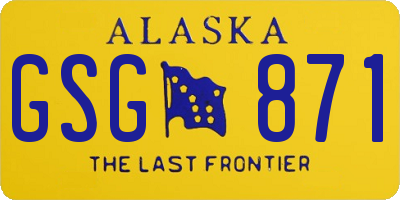 AK license plate GSG871