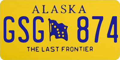AK license plate GSG874
