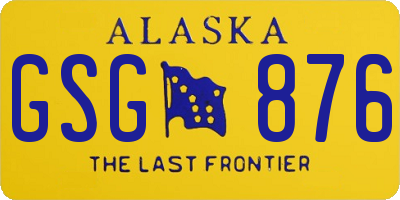 AK license plate GSG876