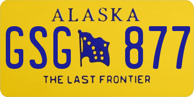 AK license plate GSG877
