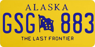 AK license plate GSG883