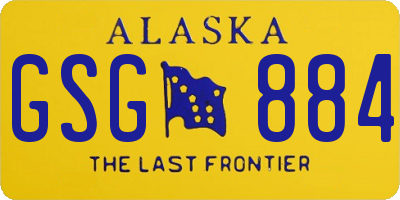 AK license plate GSG884