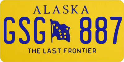 AK license plate GSG887