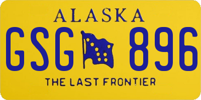 AK license plate GSG896