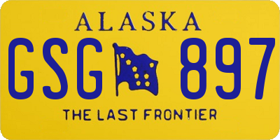 AK license plate GSG897