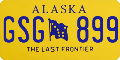 AK license plate GSG899