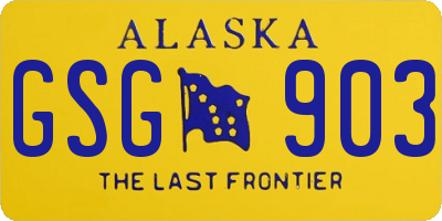 AK license plate GSG903