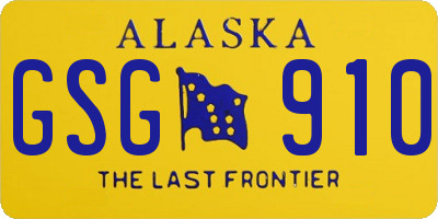 AK license plate GSG910