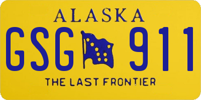 AK license plate GSG911