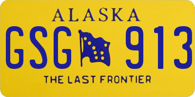AK license plate GSG913
