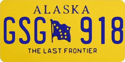 AK license plate GSG918
