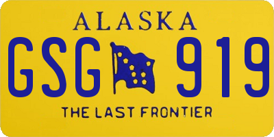 AK license plate GSG919