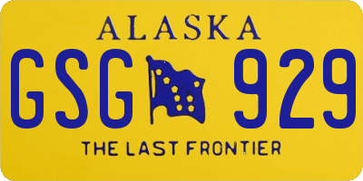 AK license plate GSG929