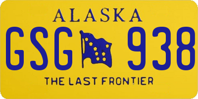 AK license plate GSG938