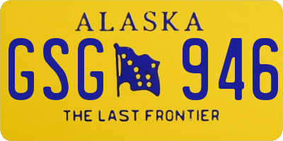 AK license plate GSG946
