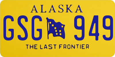 AK license plate GSG949