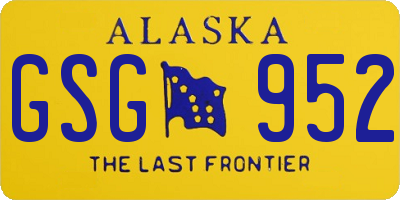 AK license plate GSG952