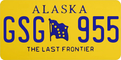AK license plate GSG955