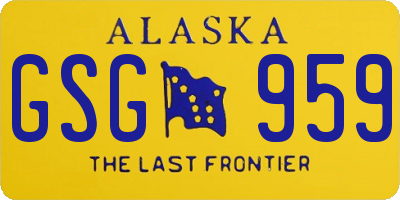 AK license plate GSG959