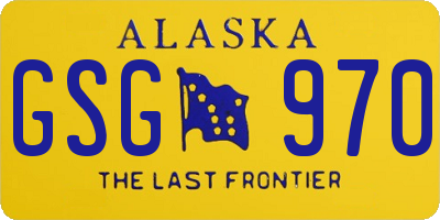 AK license plate GSG970