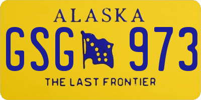 AK license plate GSG973