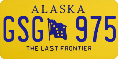 AK license plate GSG975