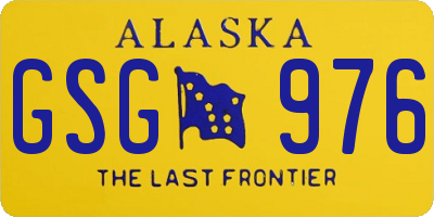AK license plate GSG976