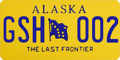 AK license plate GSH002