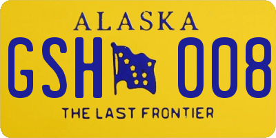 AK license plate GSH008