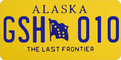 AK license plate GSH010