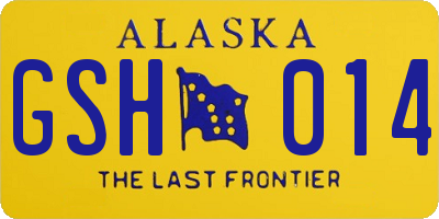 AK license plate GSH014