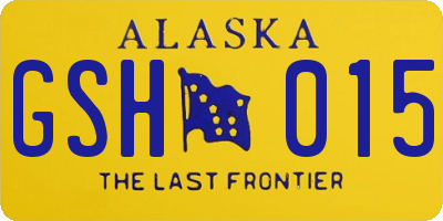 AK license plate GSH015