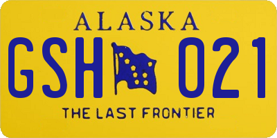 AK license plate GSH021