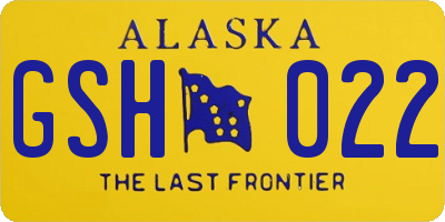 AK license plate GSH022