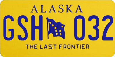 AK license plate GSH032