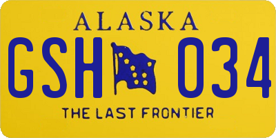 AK license plate GSH034
