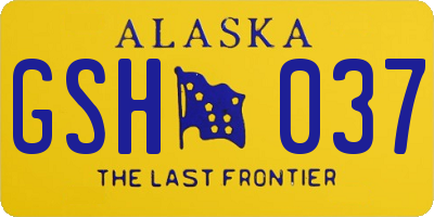 AK license plate GSH037