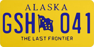 AK license plate GSH041