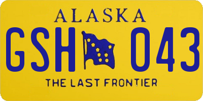 AK license plate GSH043