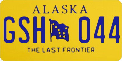 AK license plate GSH044