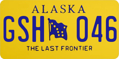 AK license plate GSH046