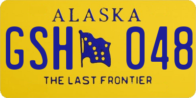 AK license plate GSH048