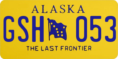 AK license plate GSH053