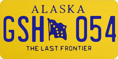 AK license plate GSH054