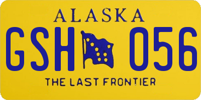 AK license plate GSH056