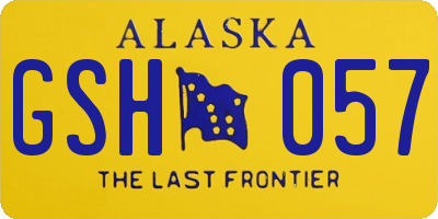 AK license plate GSH057
